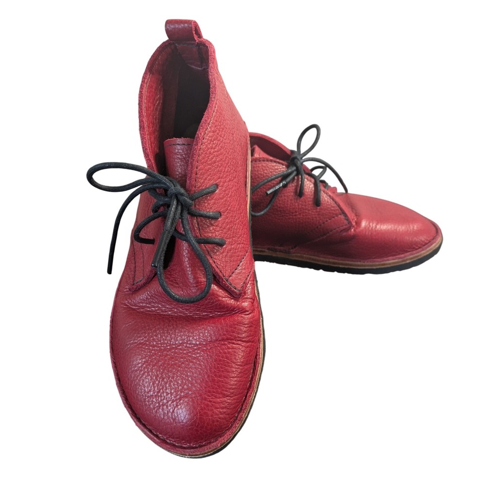 Softstar Hawthorne Chukka Currant Red Leather Zero Drop Sole Women's 6.5-7 (6U)